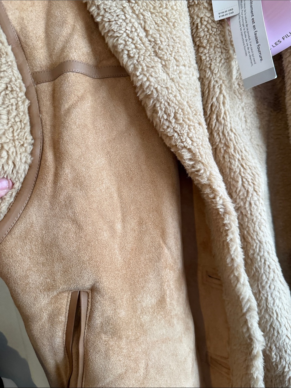 NWT Avec Les filles relaxed Sherpa vests - Picture 4 of 11